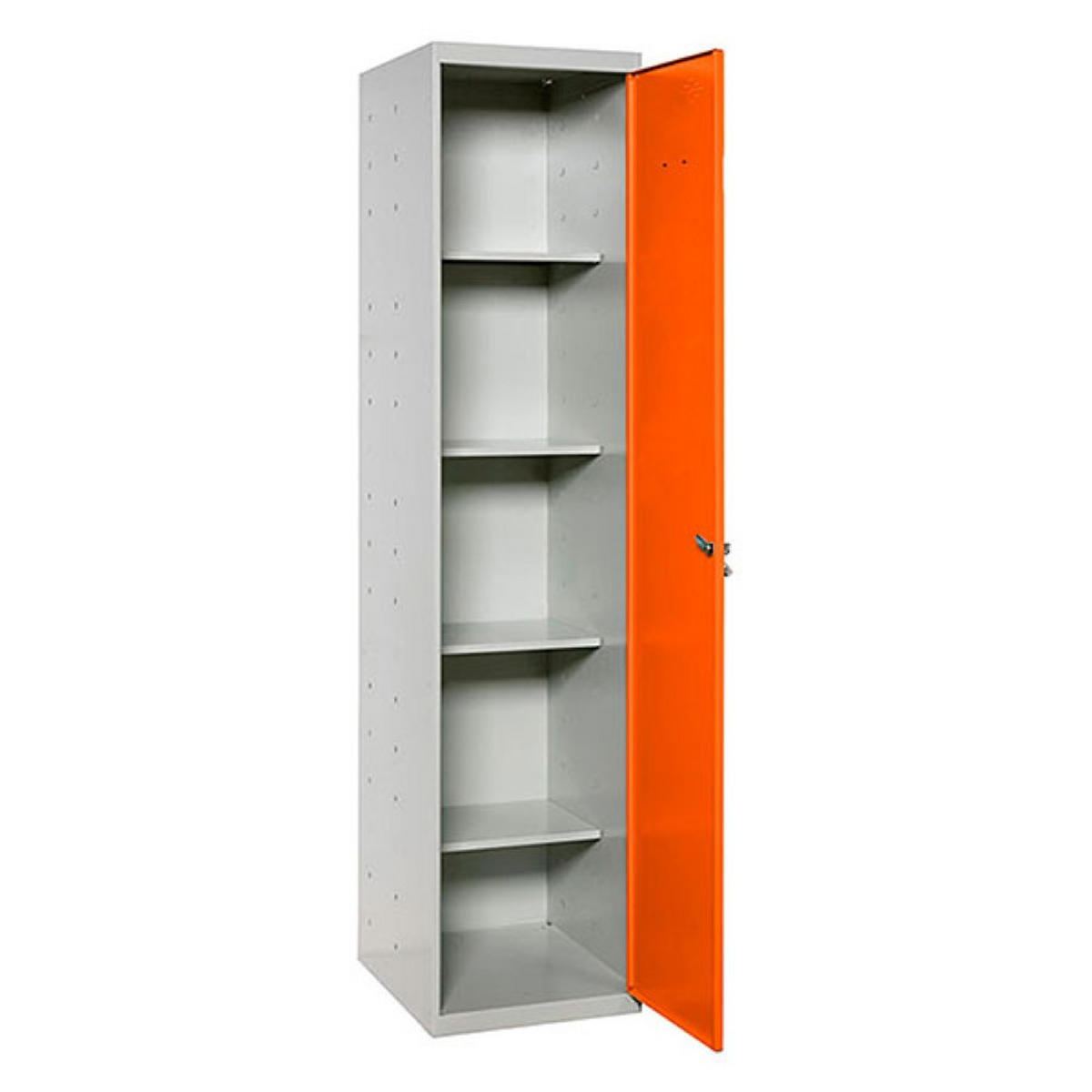 PUTZMITTELSCHRANK Amego HxBxT 180x40x40 cm 4x Fachboden Orange-Grau - Orange, Metall (40/180/40cm) - PROREGAL