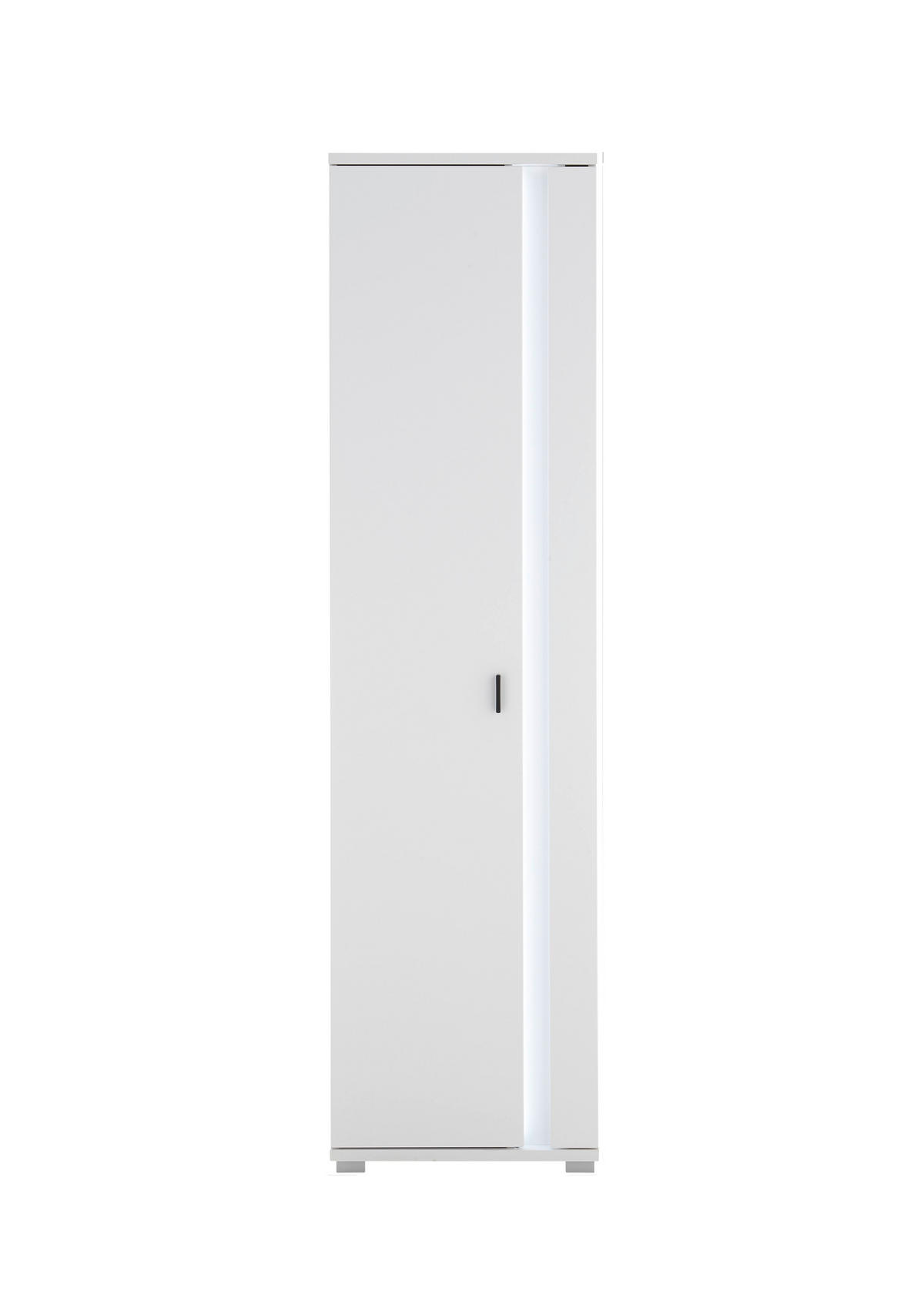 STAURAUMSCHRANK M19 Weiß Matt 55/200/35 cm links - Weiß, Holzwerkstoff (55/200/35cm) - Livojo