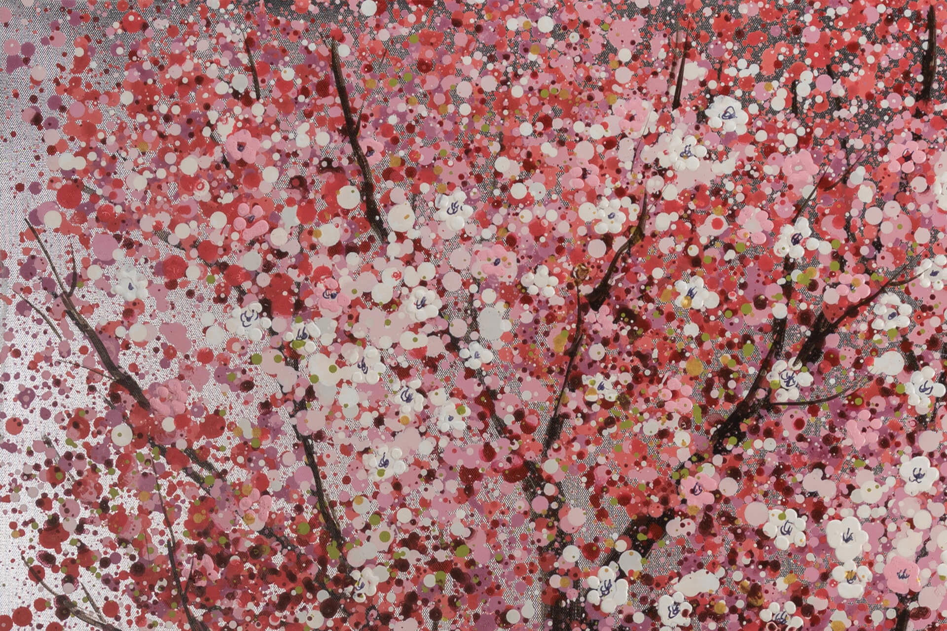 ÖLGEMÄLDE 80/80 cm - Pink, Holz/Textil (1.42/80cm) - KUNSTLOFT