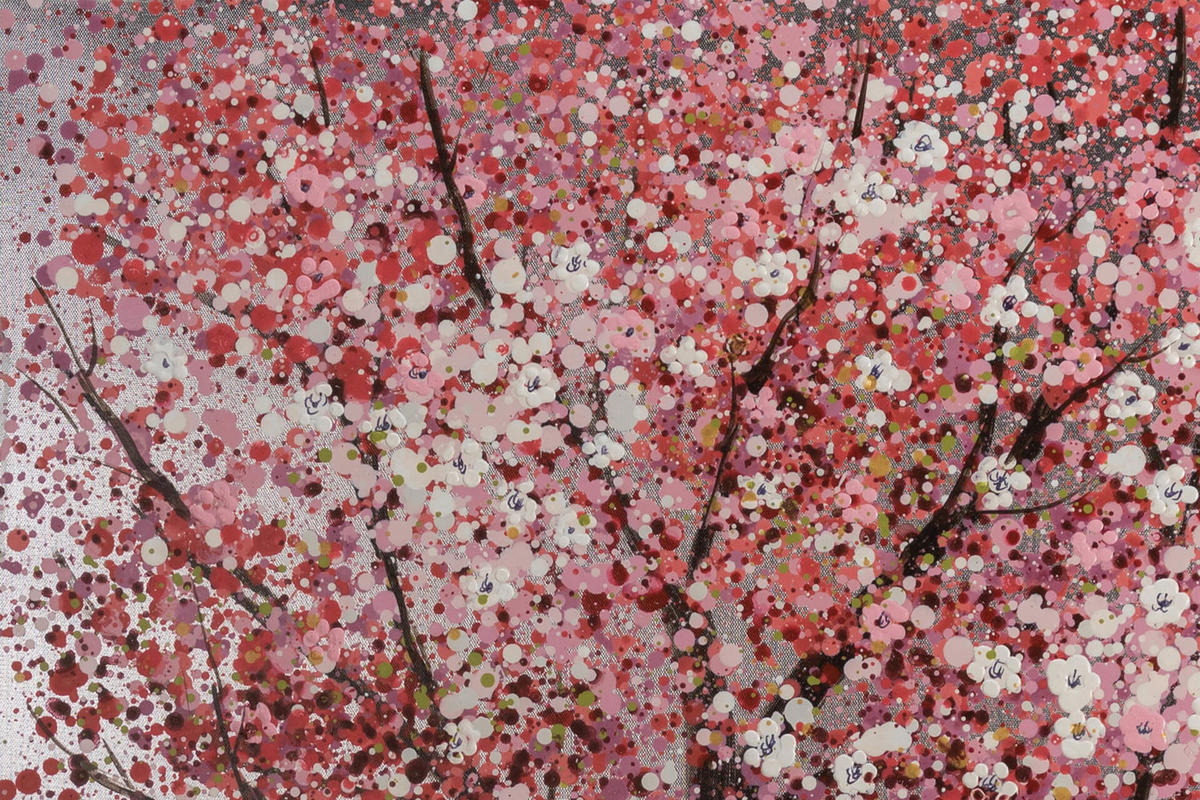 ÖLGEMÄLDE 80/80 cm - Pink, Holz/Textil (1.42/80cm) - KUNSTLOFT