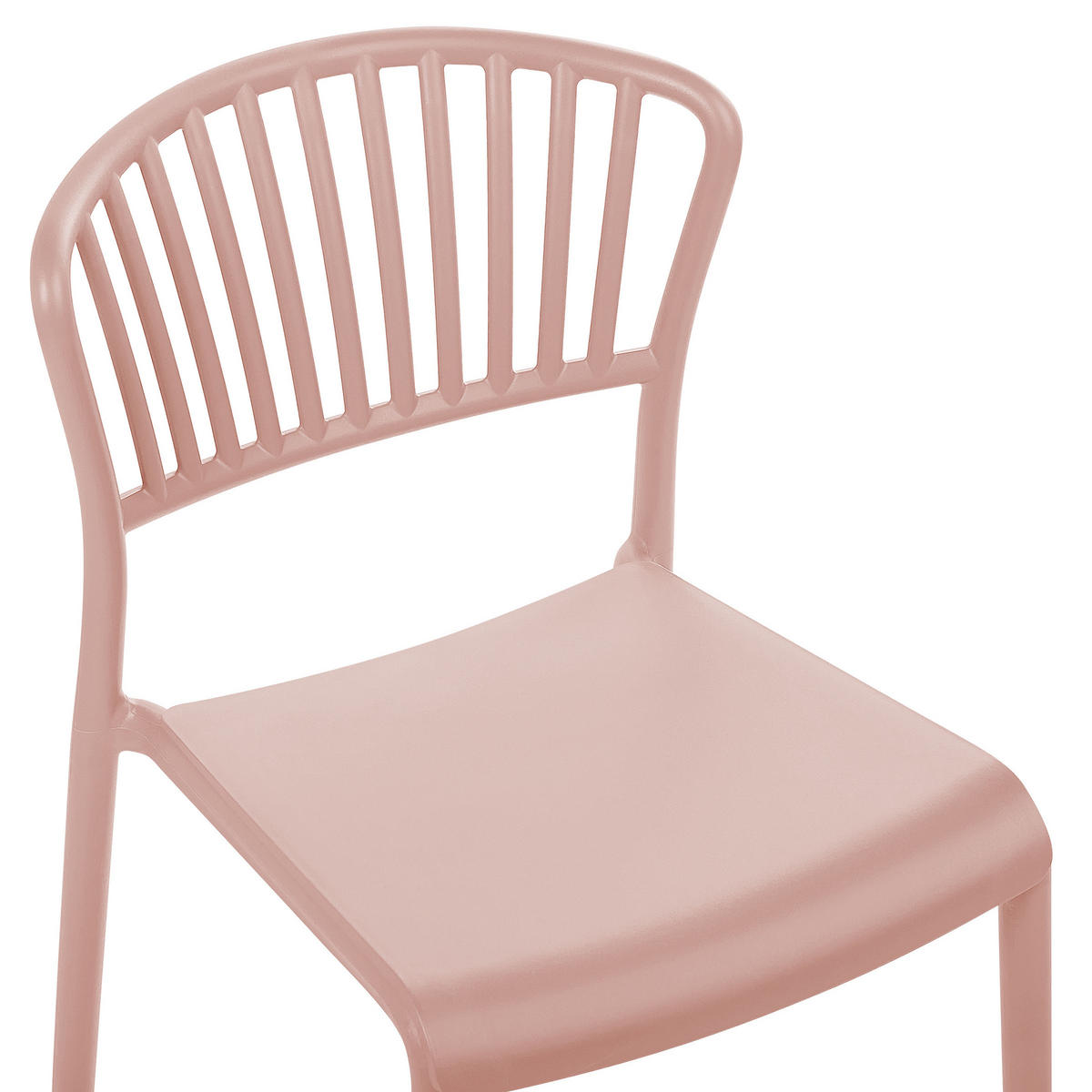 GARTENSTÜHLE 4er-Set Kunststoff rosa Gela - Pink, Kunststoff (45/78/50cm) - Beliani