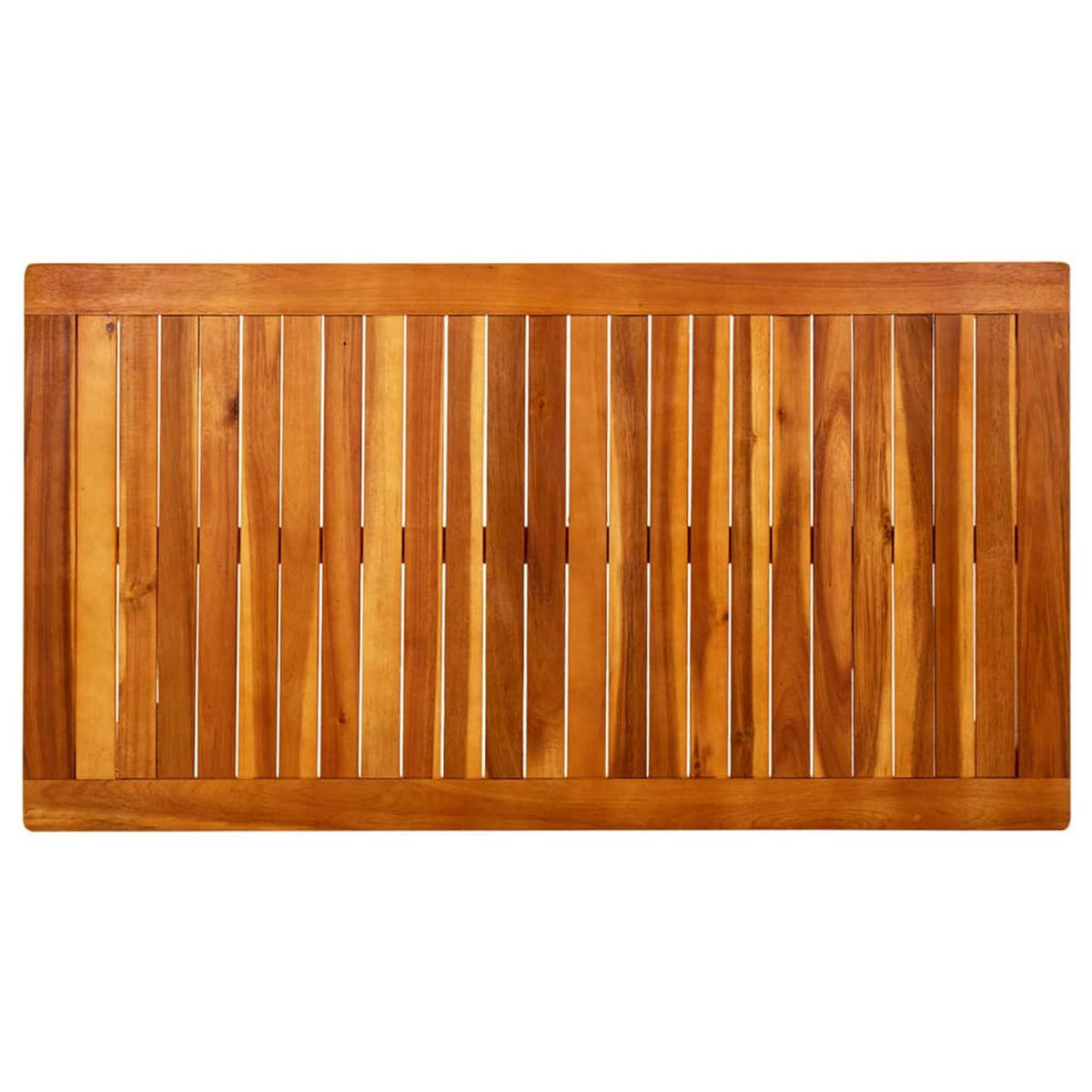 COUCHTISCH mit Latten-Tischplatt, 110/60/45 cm, aus Massivholz Akazie - Braun, Holz (110/60/45cm) - vidaXL