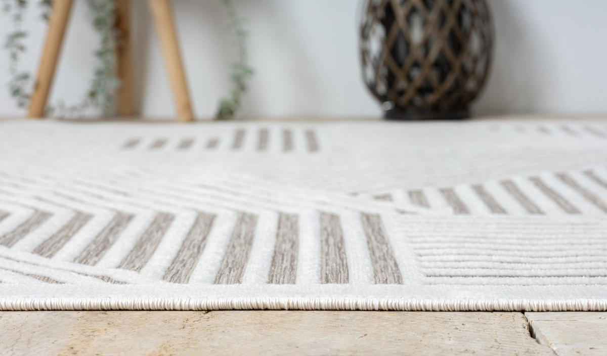 OUTDOORTEPPICH Audrey Hellgrau,Silberfarben,Creme 140/200 cm - Hellgrau, Textil (140/200cm) - My-Rug