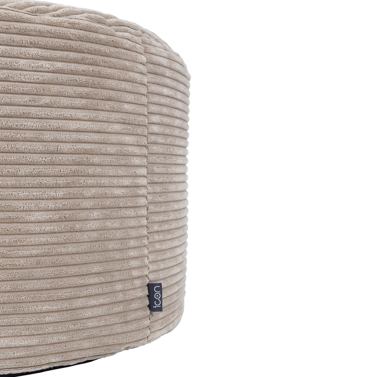 SITZPOUF Rund Milano - Beige, Textil (55/35/55cm) - icon