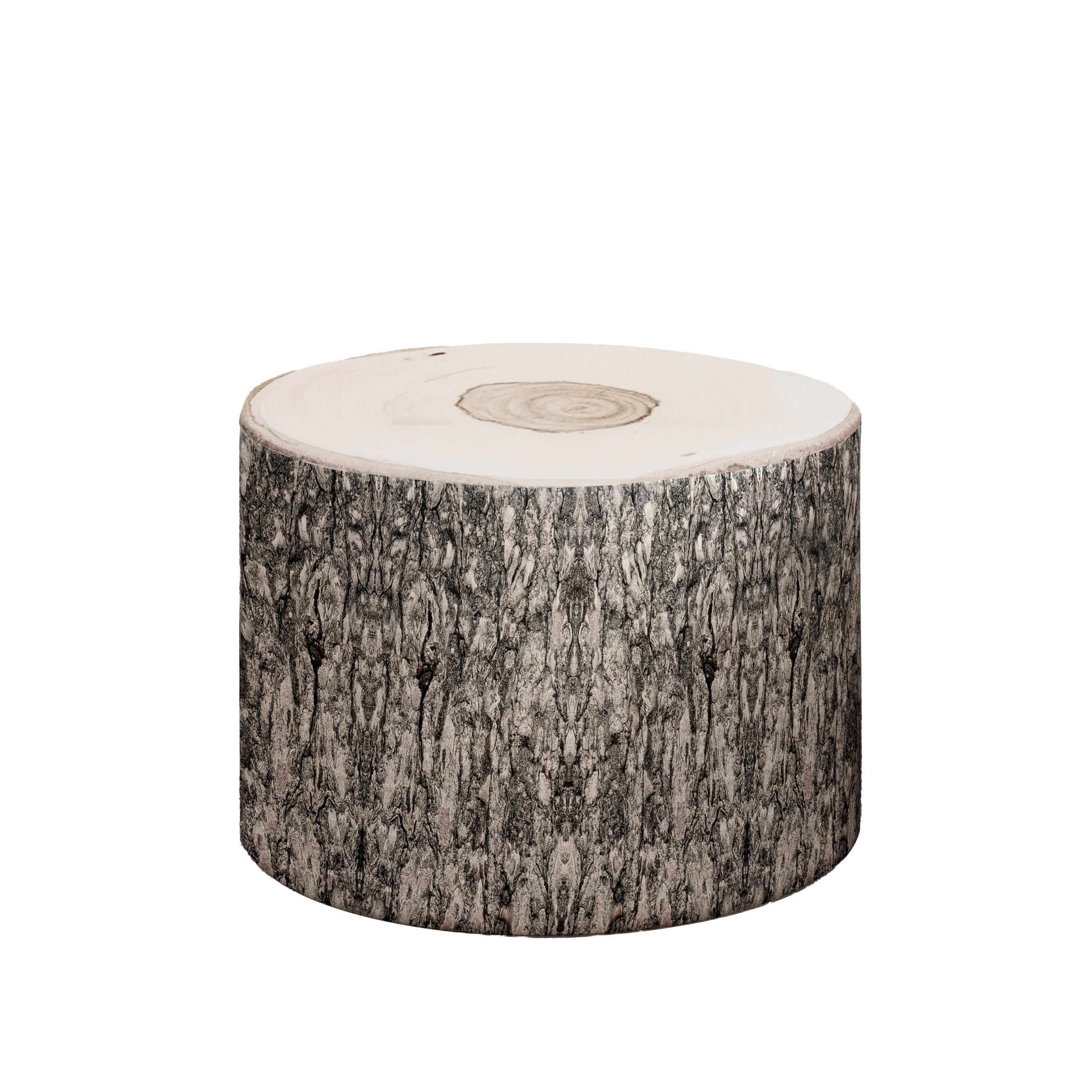 POUF Baummuster 1 Stück Grau - Grau, Textil (48/40.6/60.9cm) - Vercart