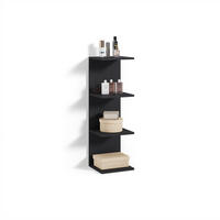 WANDREGAL Vesuvio Schwarz 30 x 95 cm - Schwarz, Holzwerkstoff (30/95/28cm) - Livinity®