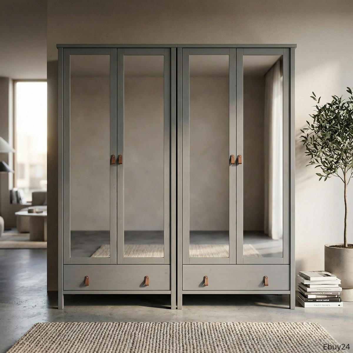 KLEIDERSCHRANK Tromsø Grau lackiert 178/50/195 cm - Grau, Holzwerkstoff (178/195/50cm) - ebuy24