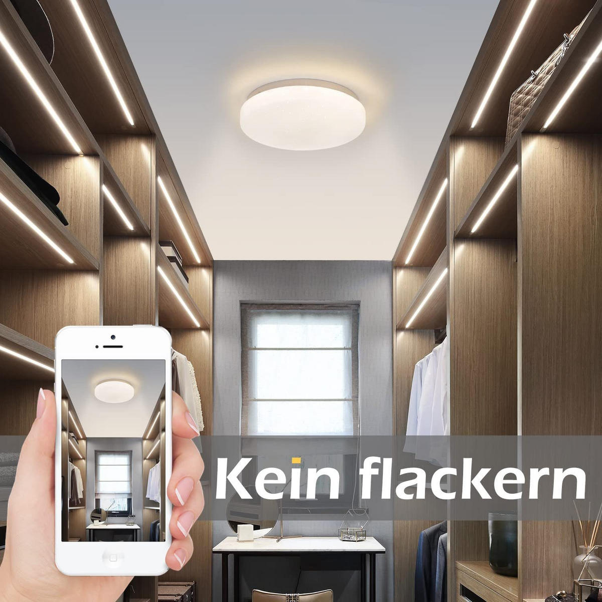 LED-DECKENLEUCHTE Milchstraße 21 cm - Weiß, Kunststoff (21/21/5cm) - Nettlife