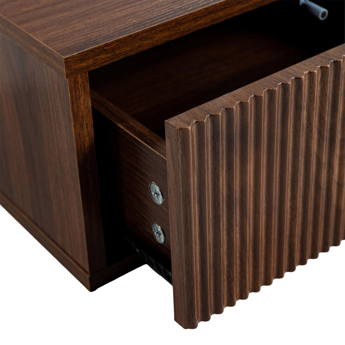 MĂSUȚA DE NOAPTE SUSPENDATĂ Florida cu 1 sertar, aspect de nuc comun - culoare nucă, compozit lemnos (40/19/35cm) - VS Venta-stock