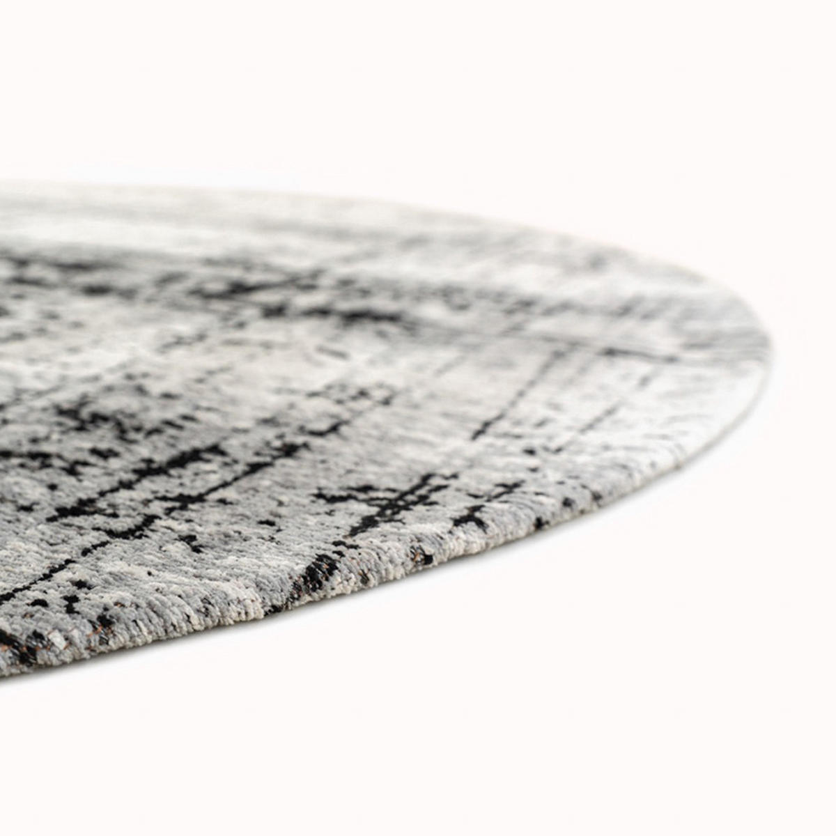 TEPPICH Metro Black&White Mad Men Griff 240/240 cm - Grau, Kunststoff/Textil (240/240cm) - Louis De Poortere