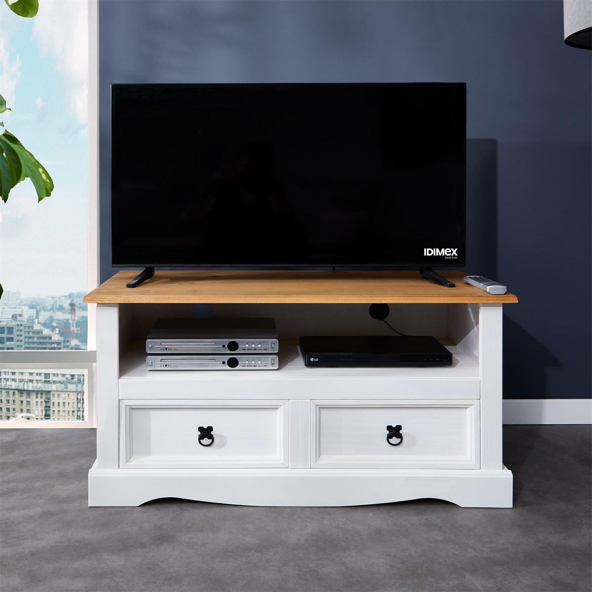 LOWBOARD CAMPO - Weiß/Braun, Holz (99/54/44cm) - CARO-Möbel