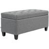 SITZBANK Polsterbank mit Stauraum Hellgrau 100 x 40 x 44 cm - Hellgrau, Kunststoff (100/44/40cm) - HOMCOM