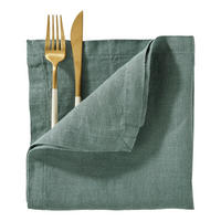 SERVIETTE Riga 42x42cm - Dunkelgrün, Textil (42/42cm) - Butlers