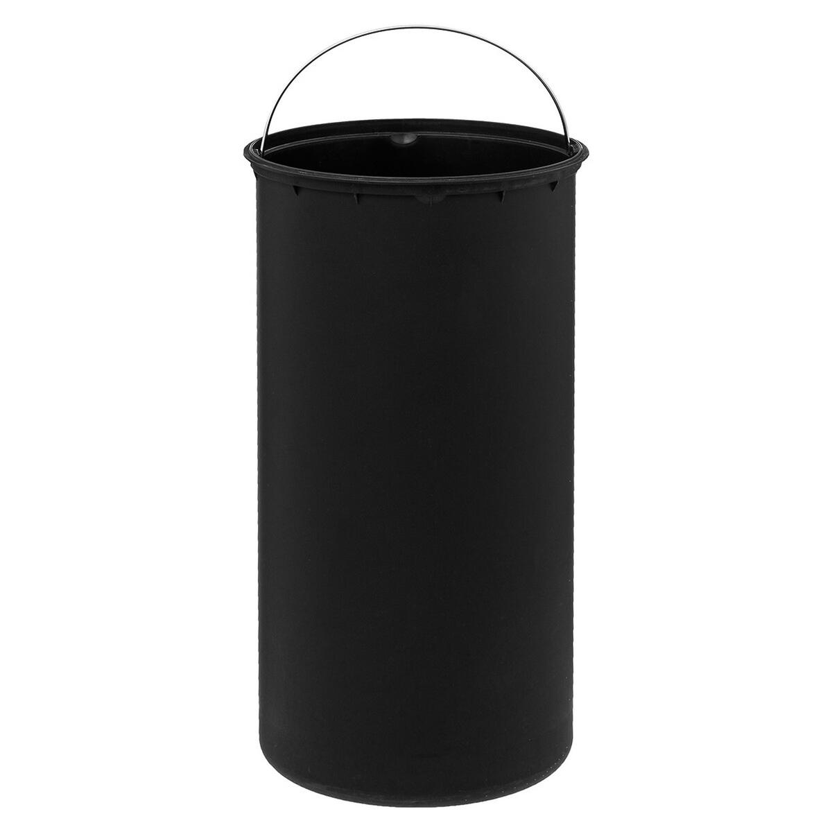 ABFALLEIMER Modern Color, Stahl, Bambus, Kunststoff, Schwarz, 30 Liter - Schwarz, Metall (29.2/59.5/37.7cm) - 5five Simply Smart