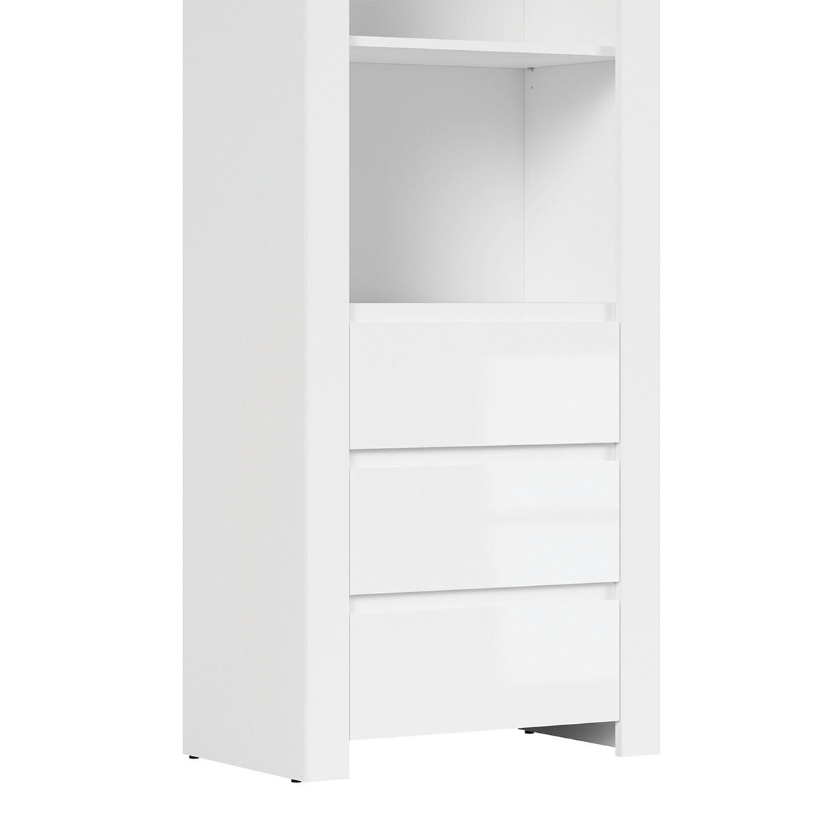 BÜCHERREGAL Hella Weiß und Holz - Weiß, Holzwerkstoff (68/203/42cm) - Petits-meubles