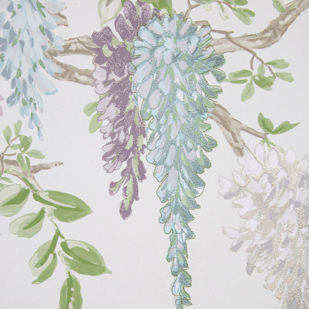 LEINWANDBILD Glyzinie Garten - 60x90cm - Multicolor, Holzwerkstoff (90/3cm) - LAURA ASHLEY