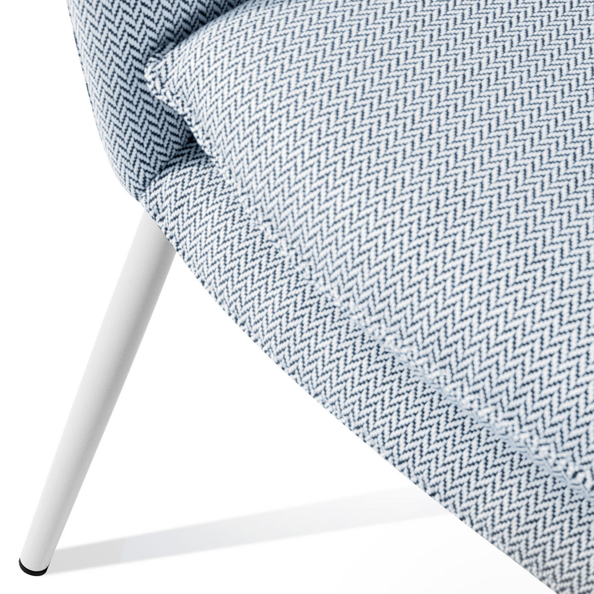 GARTENMÖBELSET SOLIS Gartenlounge-Set, blau/weiß - Blau, Textil/Metall - KONSIMO®