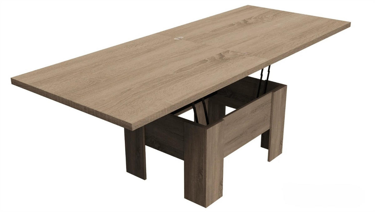 ESSTISCH ROKAR Ausziehbar 100 - 200 / 80 x 78 cm - Trüffeleichefarben/Braun, Holz (100/80/78cm) - MASSENO