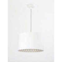 HÄNGELEUCHTE Weiß 30/20 cm - Beige/Weiß, Kunststoff (30/0.45/20cm) - ONZENO