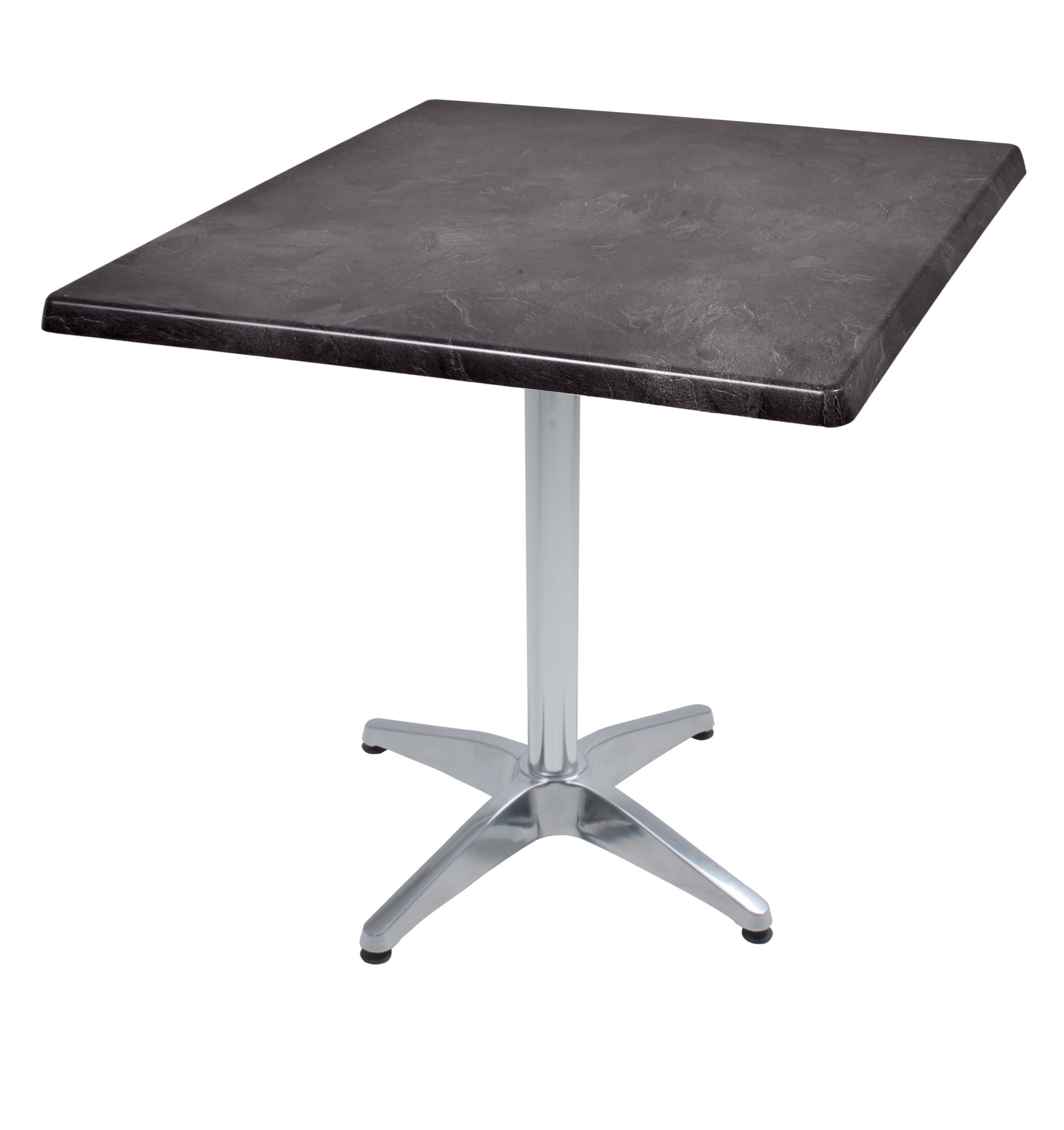 BISTROTISCH Vidol 80x80cm Quadratisch Schwarz Holz Cafétisch - Schwarz, Holz (80/80/66cm) - DELUKE