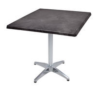 BISTROTISCH Vidol 80x80cm Quadratisch Schwarz Holz Cafétisch - Schwarz, Holz (80/80/66cm) - DELUKE
