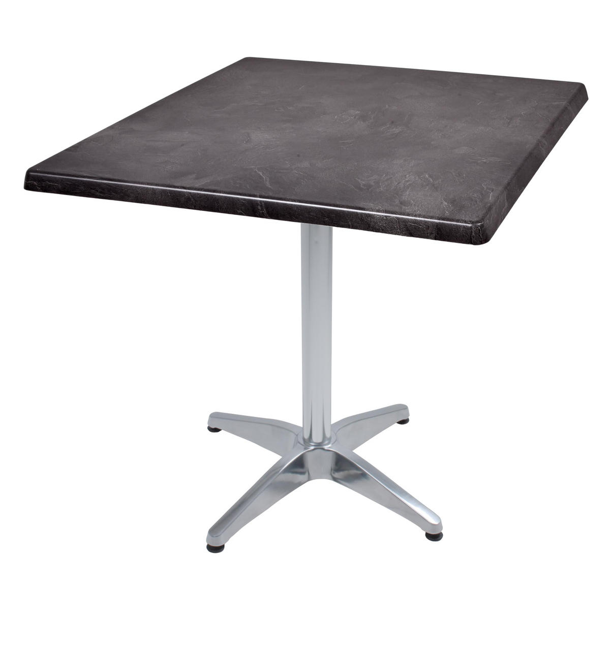 BISTROTISCH Vidol 80x80cm Quadratisch Schwarz Holz Cafétisch - Schwarz, Holz (80/80/66cm) - DELUKE