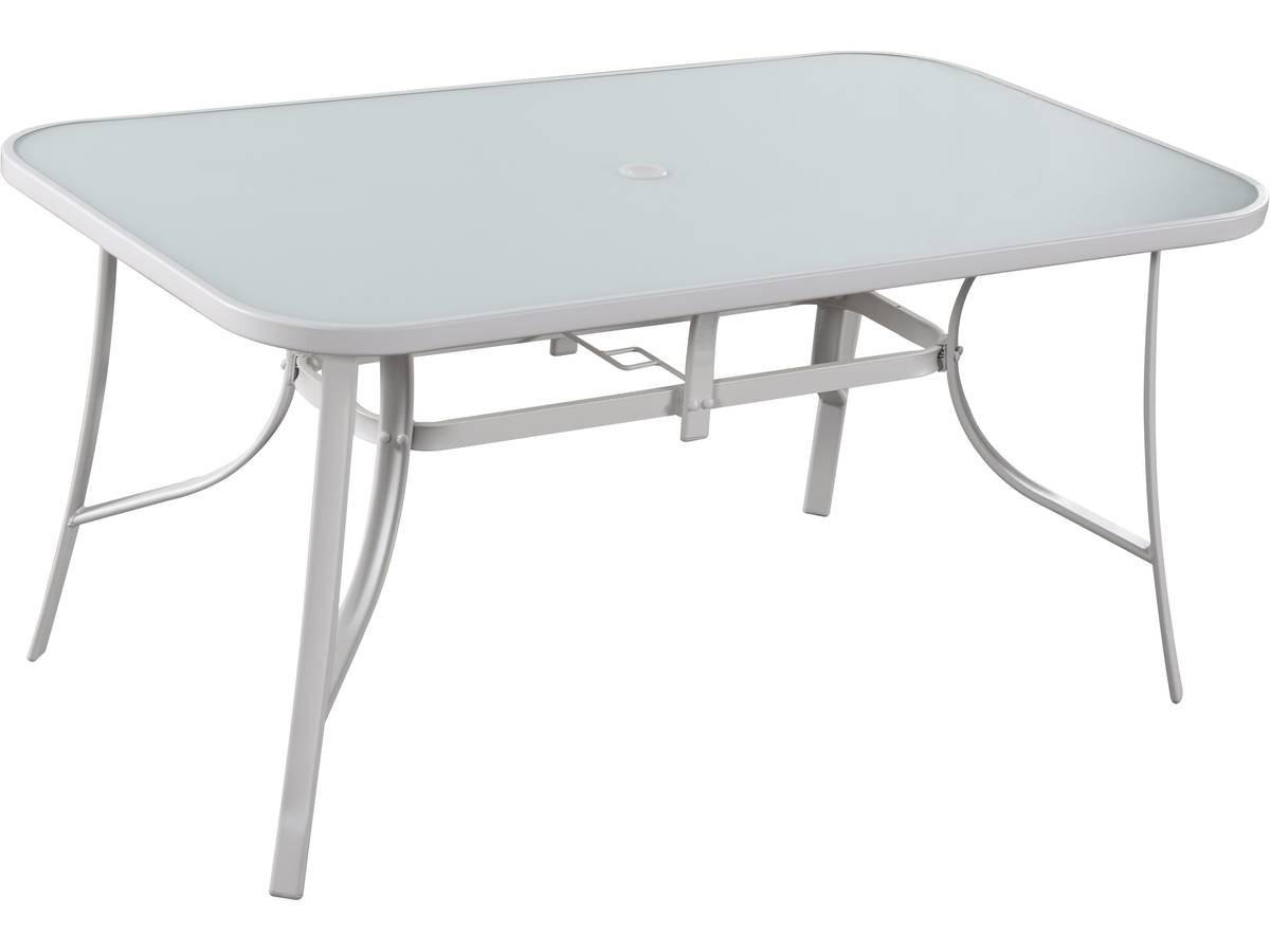 GARTENTISCH cordoba weiss - Weiß, Glas (150/90/72cm) - Habitat Garten
