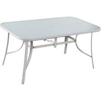 GARTENTISCH cordoba weiss - Weiß, Glas (150/90/72cm) - Habitat Garten