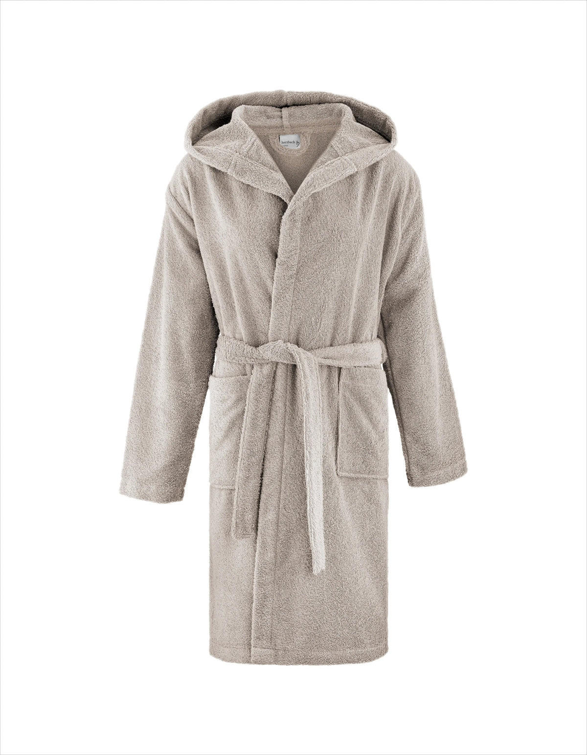 BADEMANTEL Damen Sandgrau - Sandfarben, Textil (Snull) - Herzbach Home