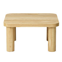 COUCHTISCH Eichenholz vollmassiv quadratisch Naturbelassenen 50/50/37 - Naturfarben, Holz (50/50/37cm)