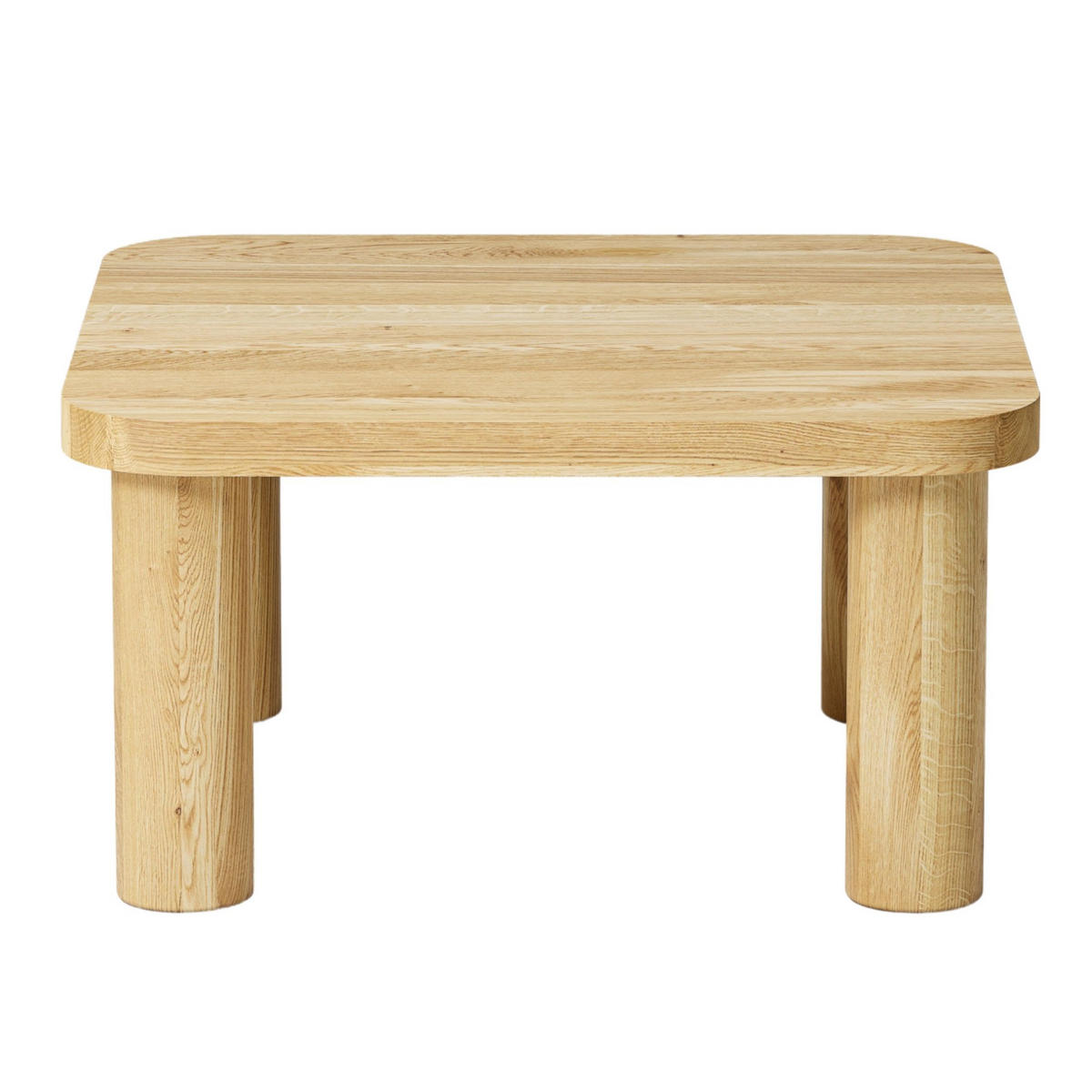 COUCHTISCH Eichenholz vollmassiv quadratisch Naturbelassenen 50/50/37 - Naturfarben, Holz (50/50/37cm)