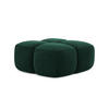 POUF Samt Stoff Grün - Dunkelgrün/Schwarz, Holzwerkstoff/Kunststoff (90/39/90cm) - Makamii