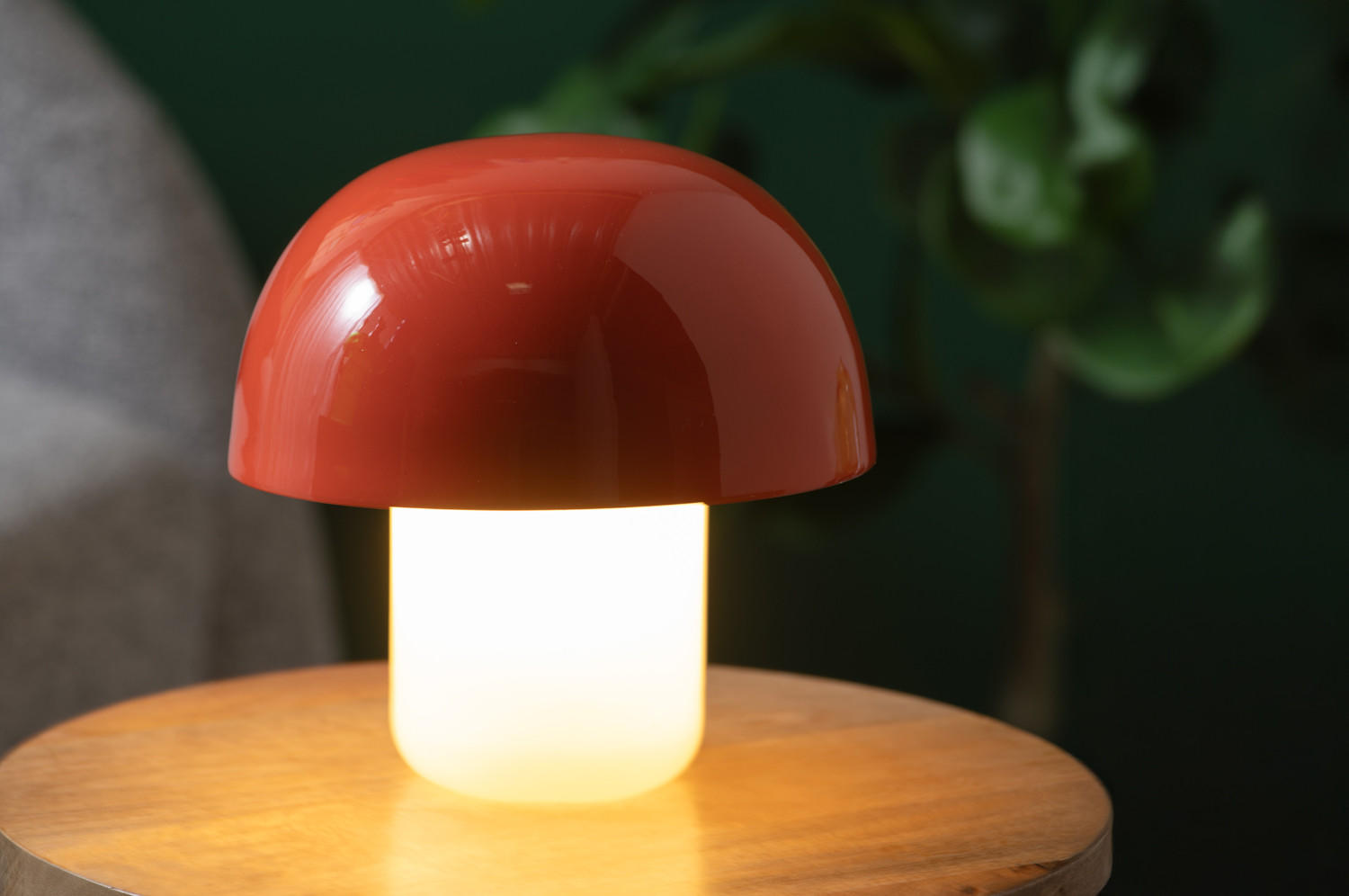 TISCHLAMPE Nuevo Mini Mushroom Orange 20/20/20 cm - Orange, Metall (20/20/20cm) - Leitmotiv