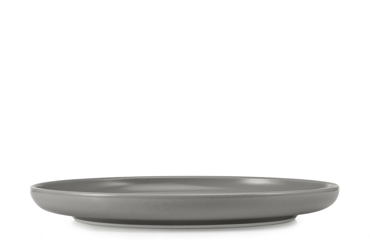TELLER-SET VICTO 6-tlg Dessertteller, matt grau - Grau, Keramik (20/2/20cm) - KONSIMO®