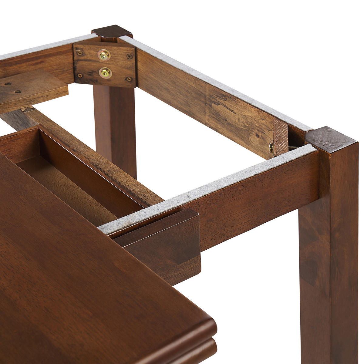 ESSTISCH 90-120/90/76 cm Dunkelbraun Rechteckig Masela - Dunkelbraun, Holz (90/120/76cm) - Beliani