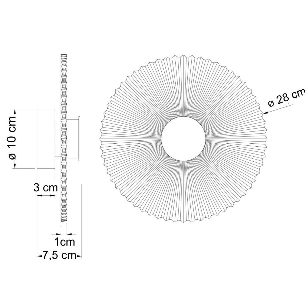 WANDLEUCHTE Ambrelia, Bernstein und Messing, 28cm - Bernsteinfarben, Glas (28/28/7.5cm) - KOSILUM