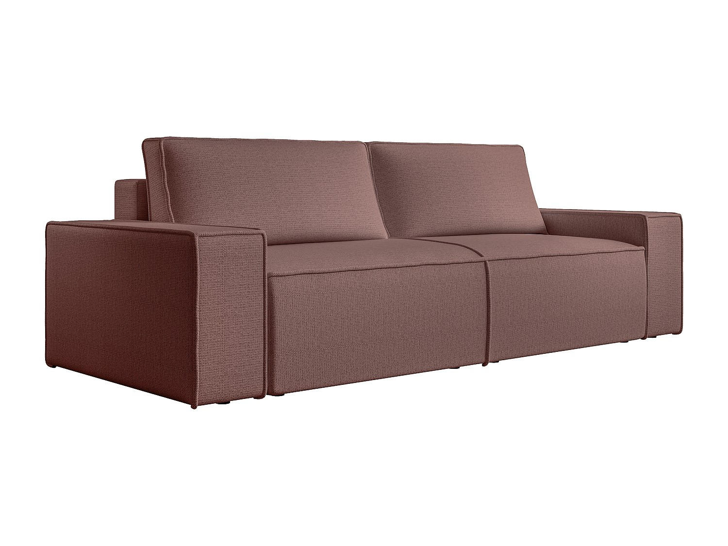 SCHLAFSOFA - 4 Personen - stoff - rosa Amelia - Pink, Textil (257/85/102cm) - Vente-Unique