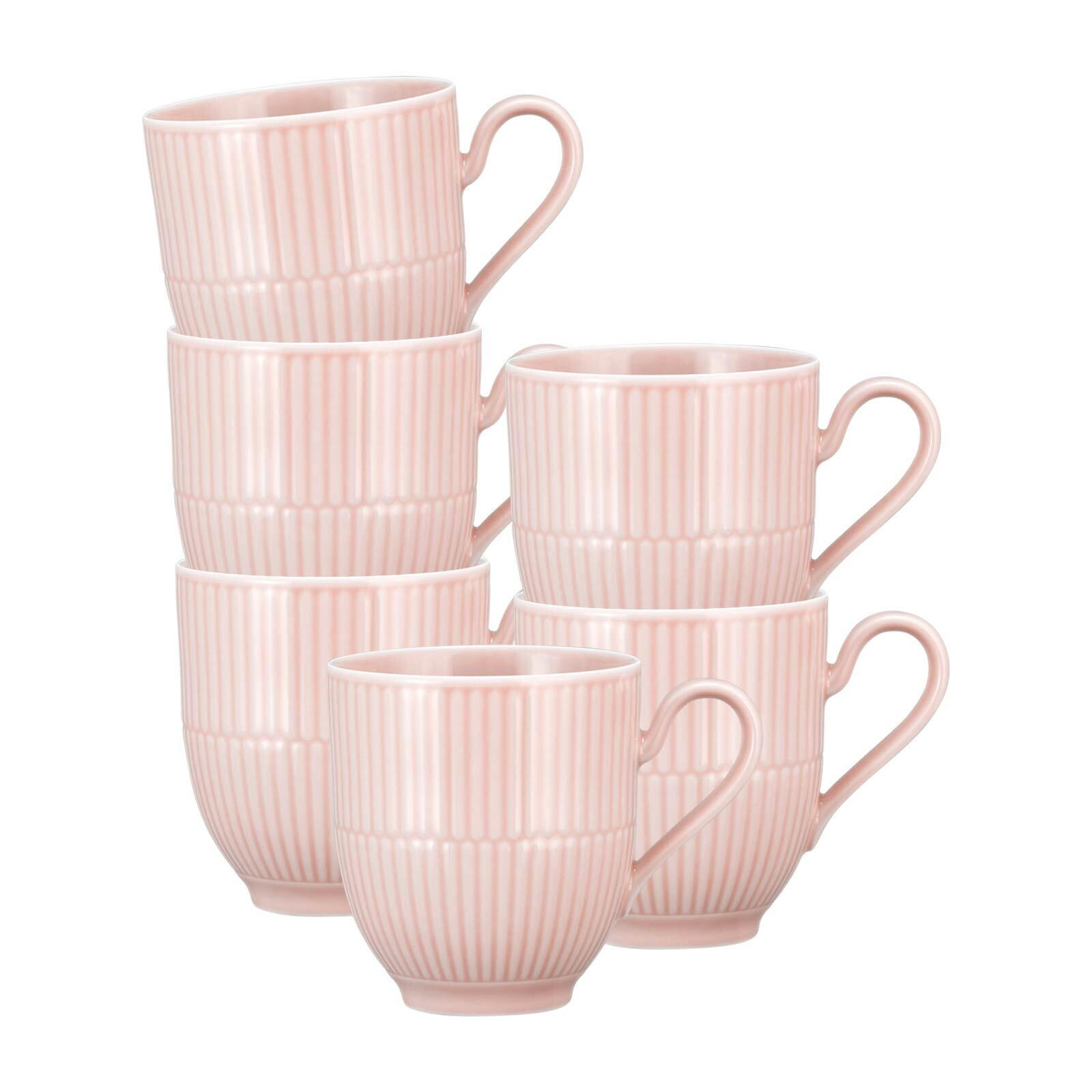 HENKELBECHER Amina Rosé 0,36 l 6er Set - Rosa, Keramik (0.36L) - Seltmann Weiden