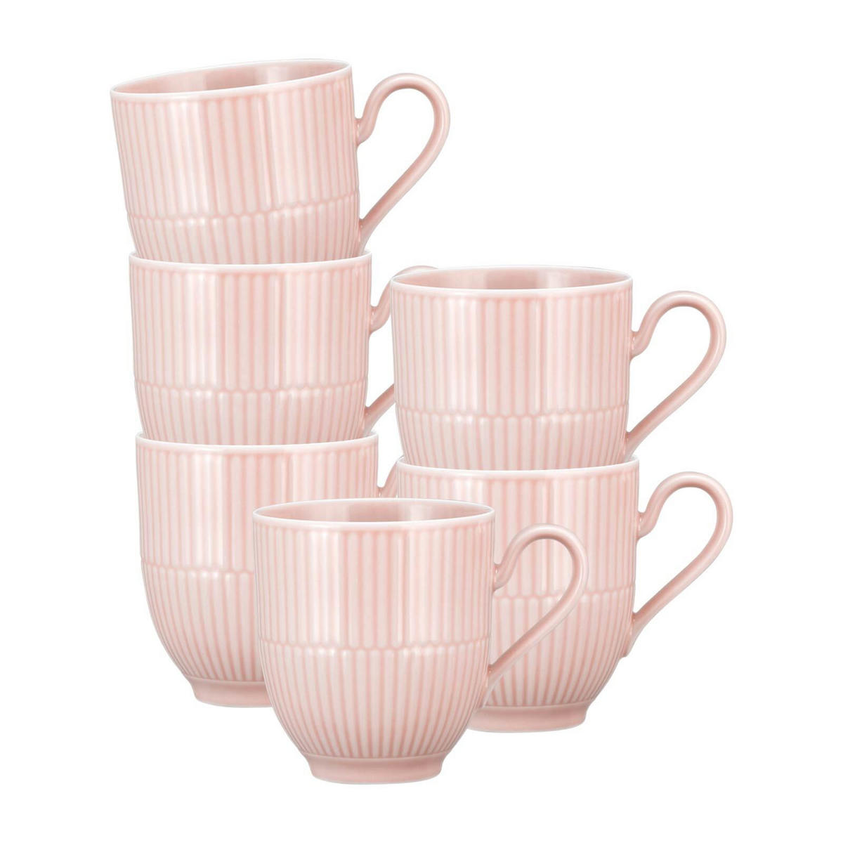 HENKELBECHER Amina Rosé 0,36 l 6er Set - Rosa, Keramik (0.36L) - Seltmann Weiden