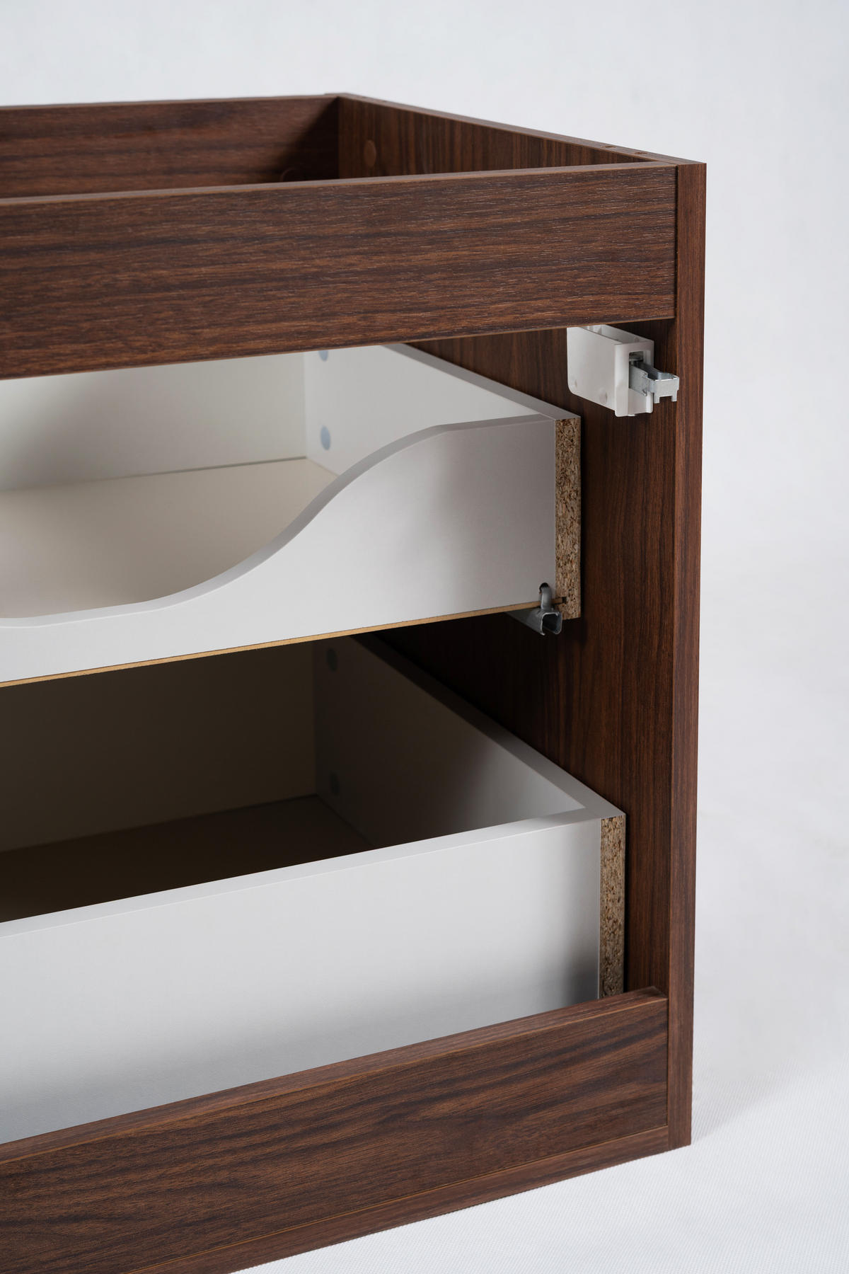 BADEZIMMERSCHRANK, Farbe: Eiche-Nussbaum, 80 x 46 x 60,7 cm, ohne Waschtischplatte - Eichefarben, Holzwerkstoff (80/60.7/46cm) - 3XE LIVING