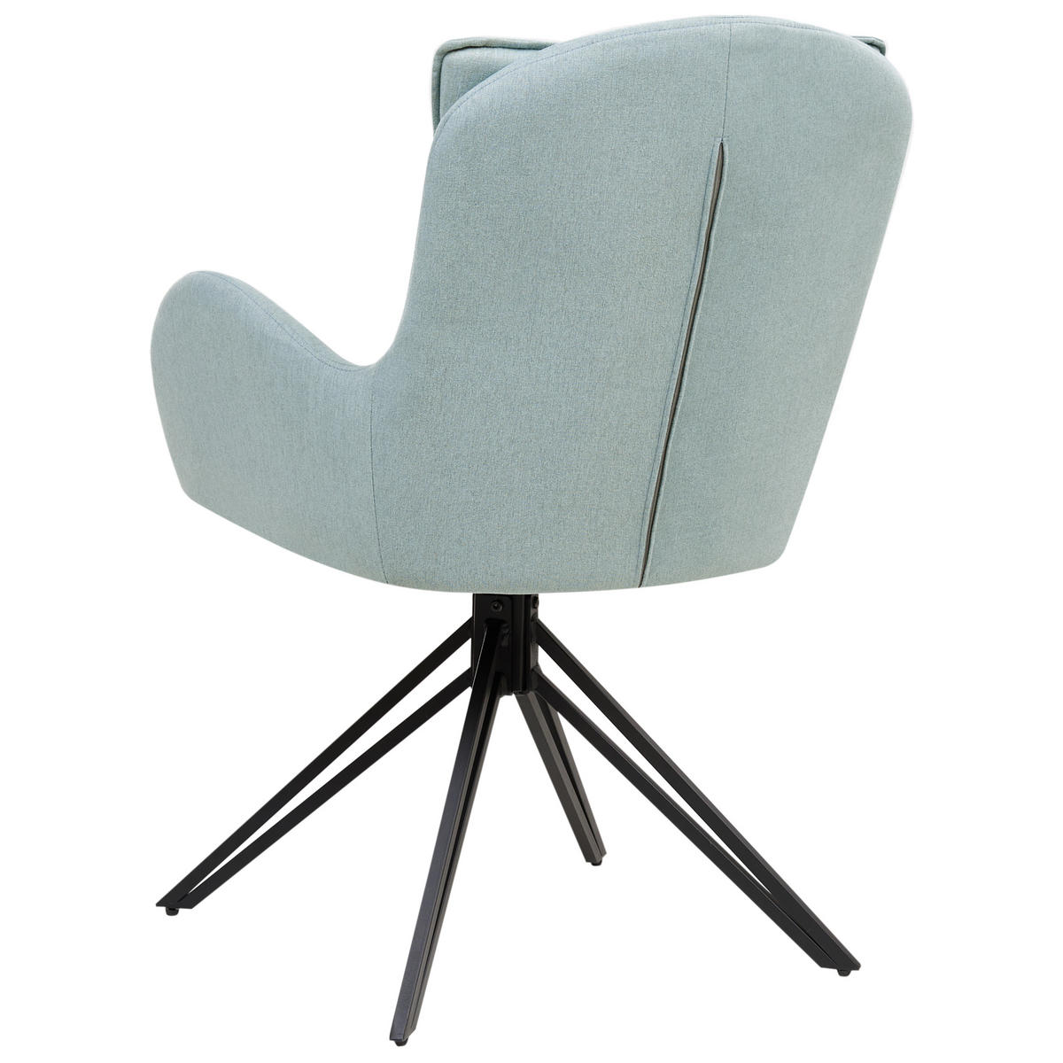 ESSZIMMERSTUHL 2er-Set Mintgrün Avelar - Schwarz/Mintgrün, Textil (62/92/63cm) - Beliani