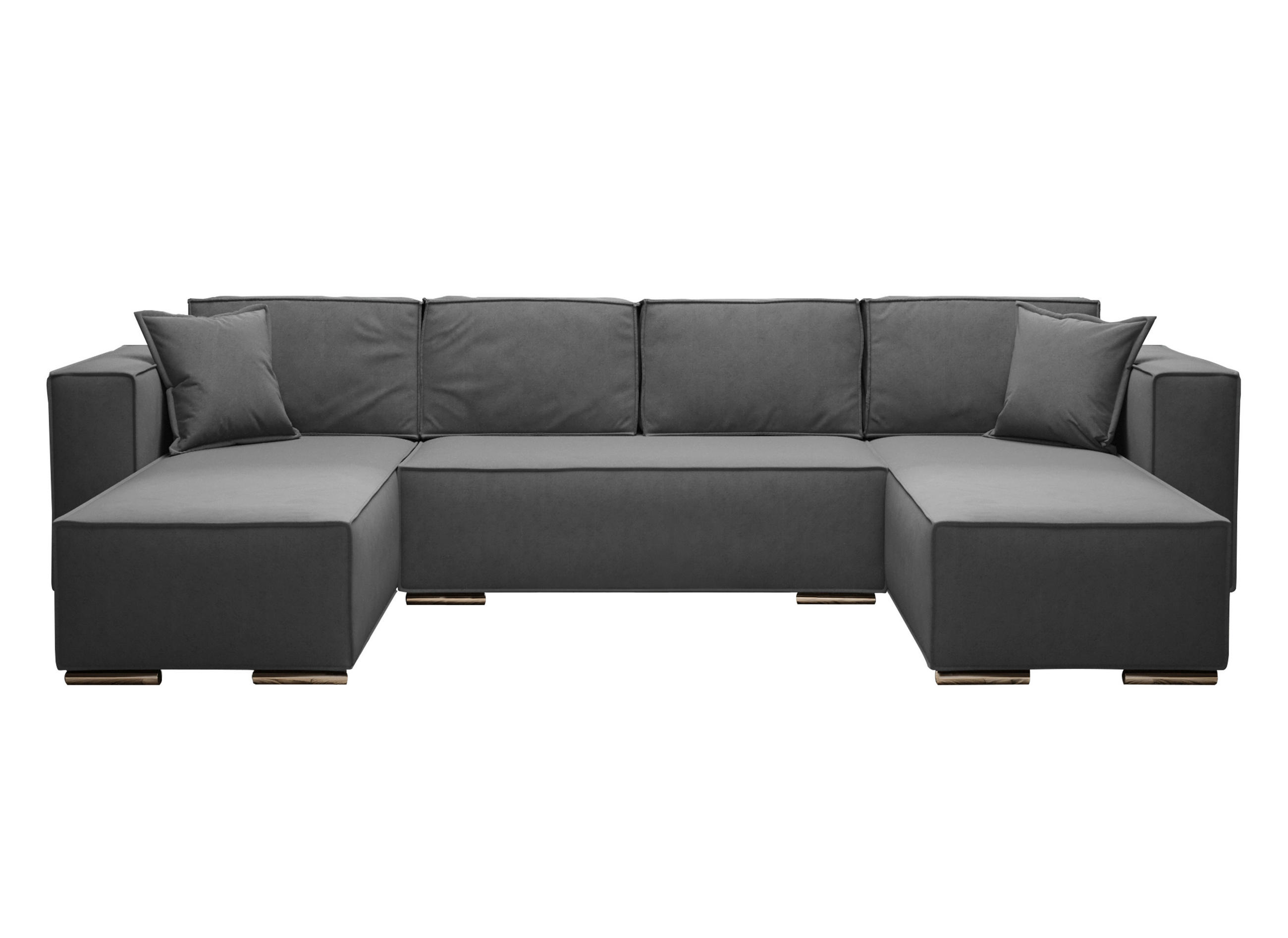 WOHNLANDSCHAFT Vinoria Grau 327/180/82 cm mit Schlaffunktion - Chromfarben/Grau, Textil/Metall (327/82/180cm) - AX Living