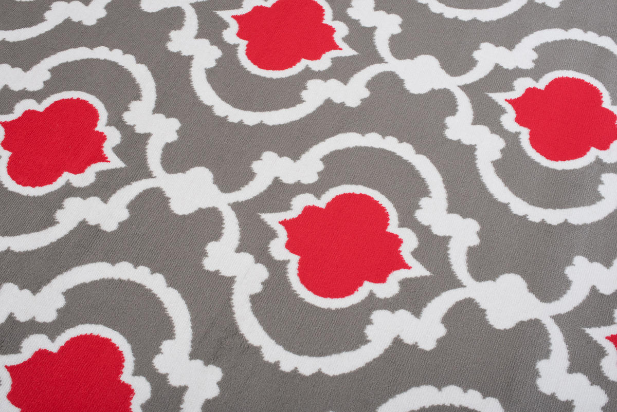 TEPPICH MAYA Rot Mosaik Geometrisch 200/300 cm - Rot, Textil (200/300cm) - Tapiso