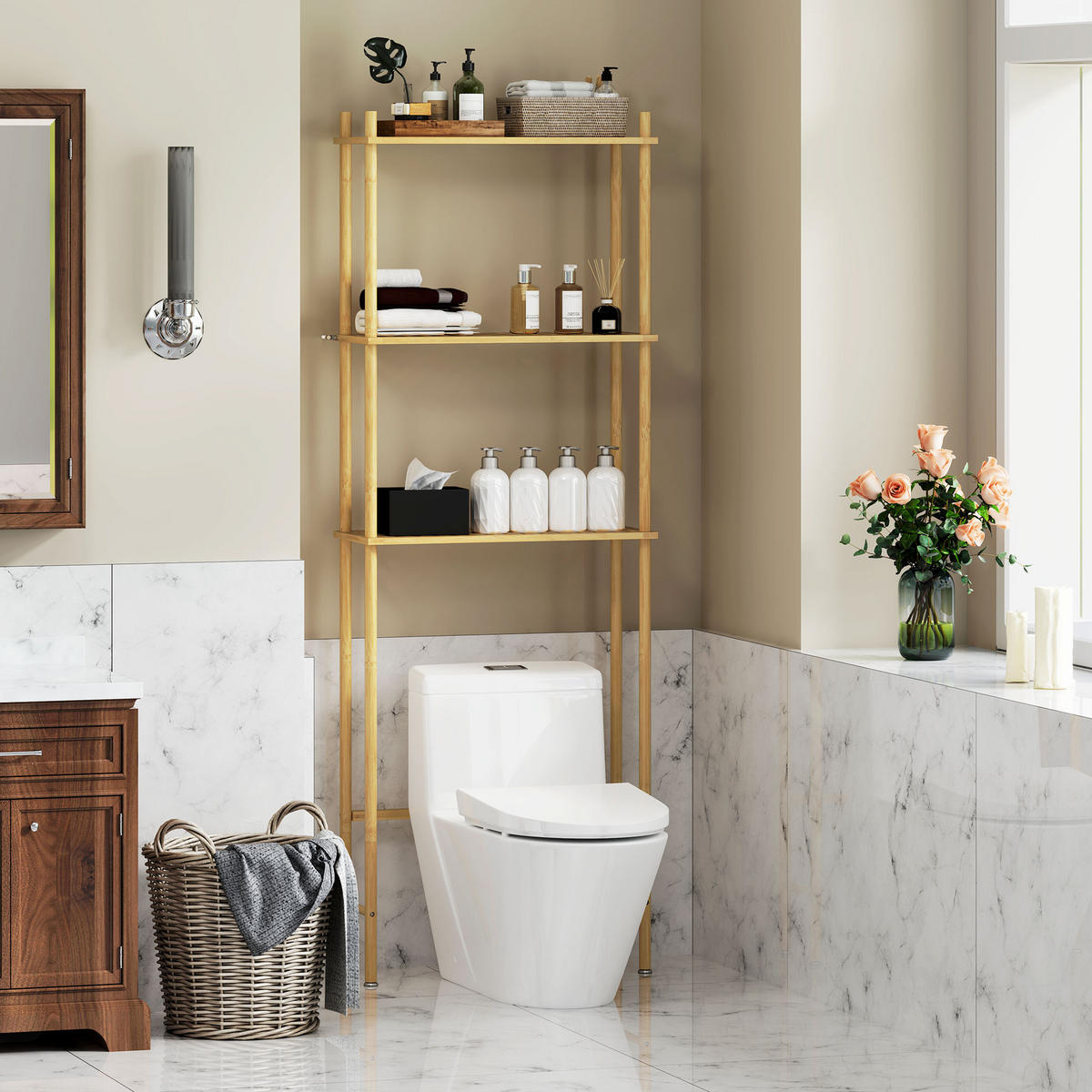 HÄNGESCHRANK Holzfarbe 1 Stück - Beige, Kunststoff (63.5/181/25.5cm) - GiPP