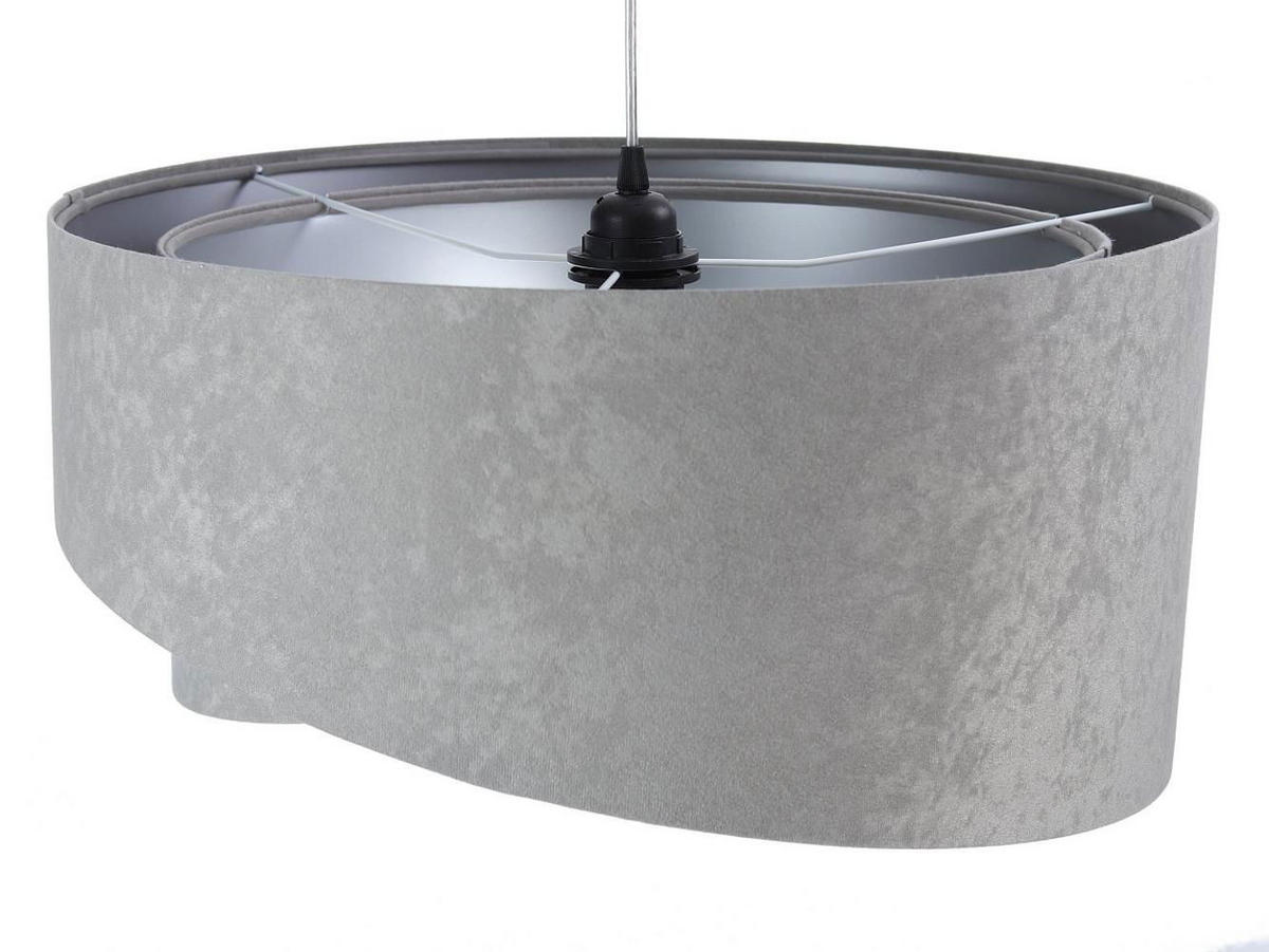 HÄNGELEUCHTE Grau 50/23 cm - Silberfarben, Kunststoff (50/1.3/23cm) - ONZENO