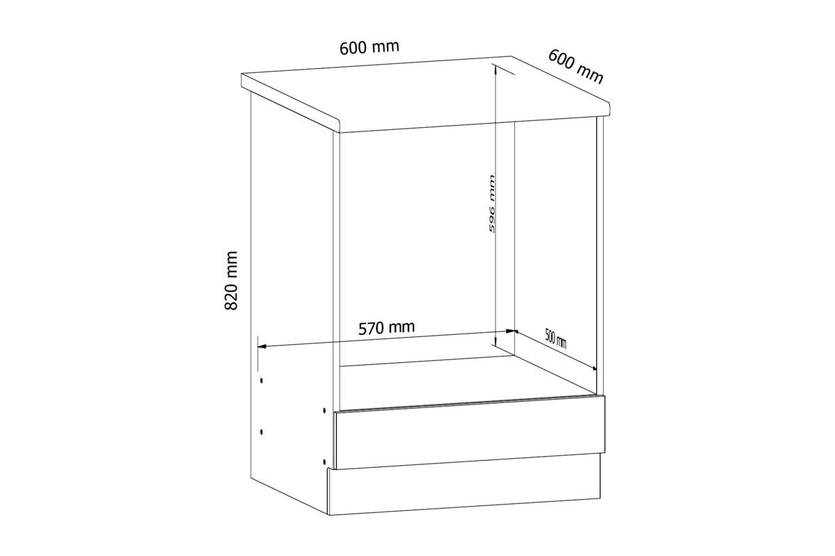 HERDUMBAUSCHRANK D60ZK – Sycylia Milano – Milano / Walnuss - Walnussfarben, Holzwerkstoff (60/82/52cm) - ROYAL24_MARKT