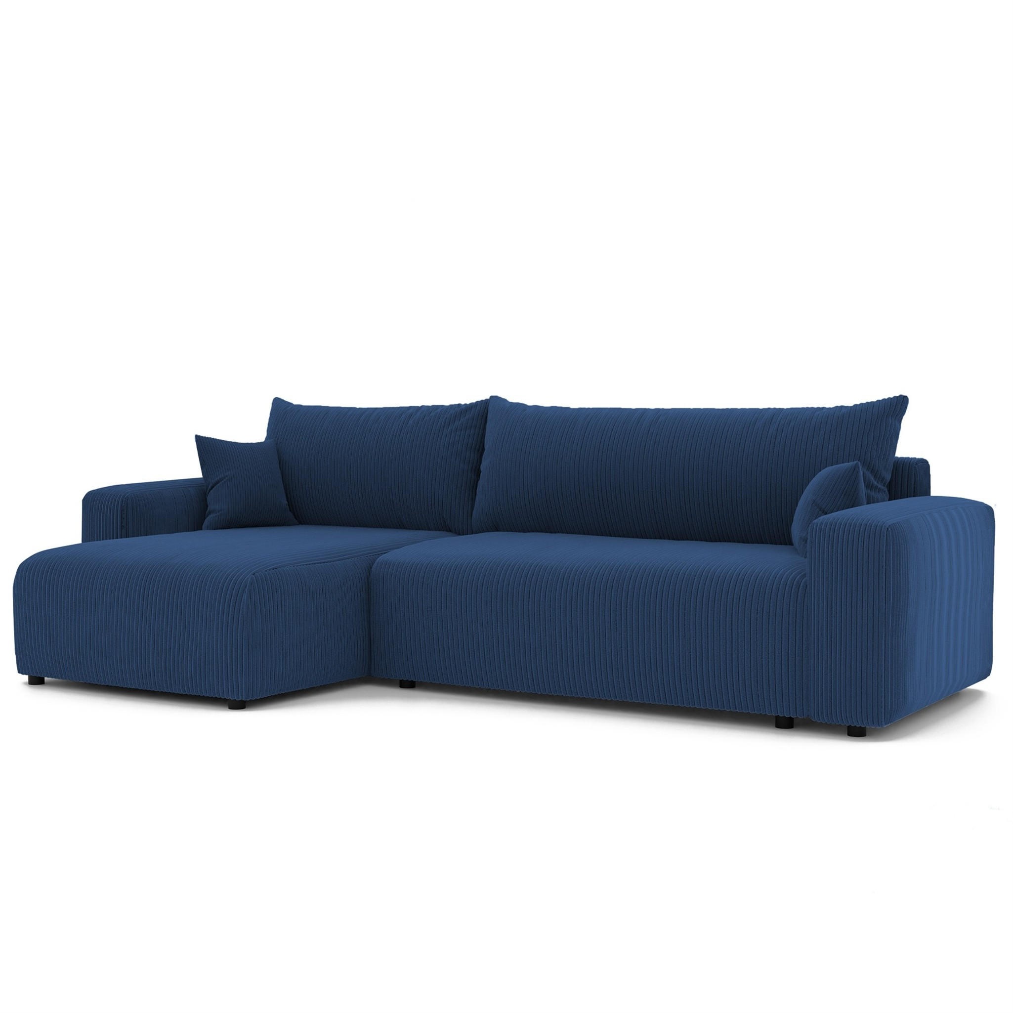 ECKSOFA Luna Max Mit Schlaffunktion - Blau, Holzwerkstoff/Textil (278/145cm) - Fun Möbel