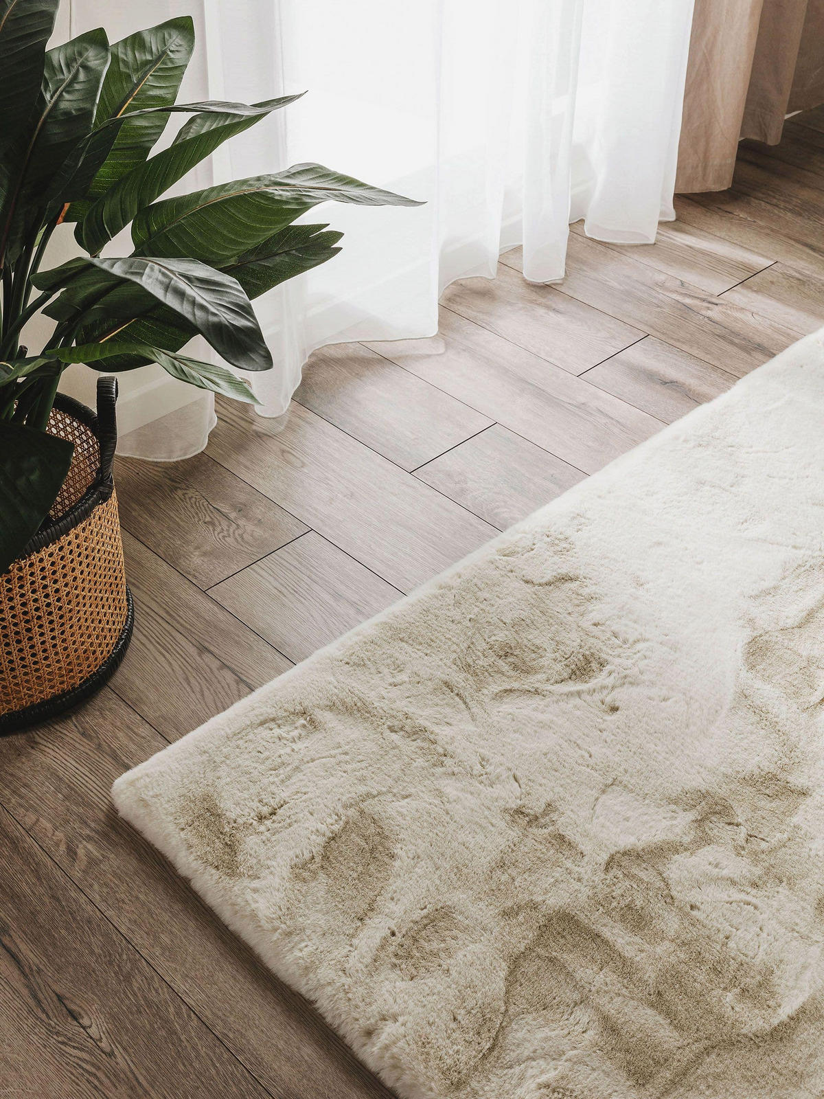 KUNSTFELL-TEPPICH Dave Cream 80x240 cm - Creme, Textil (80/240cm) - benuta Nest