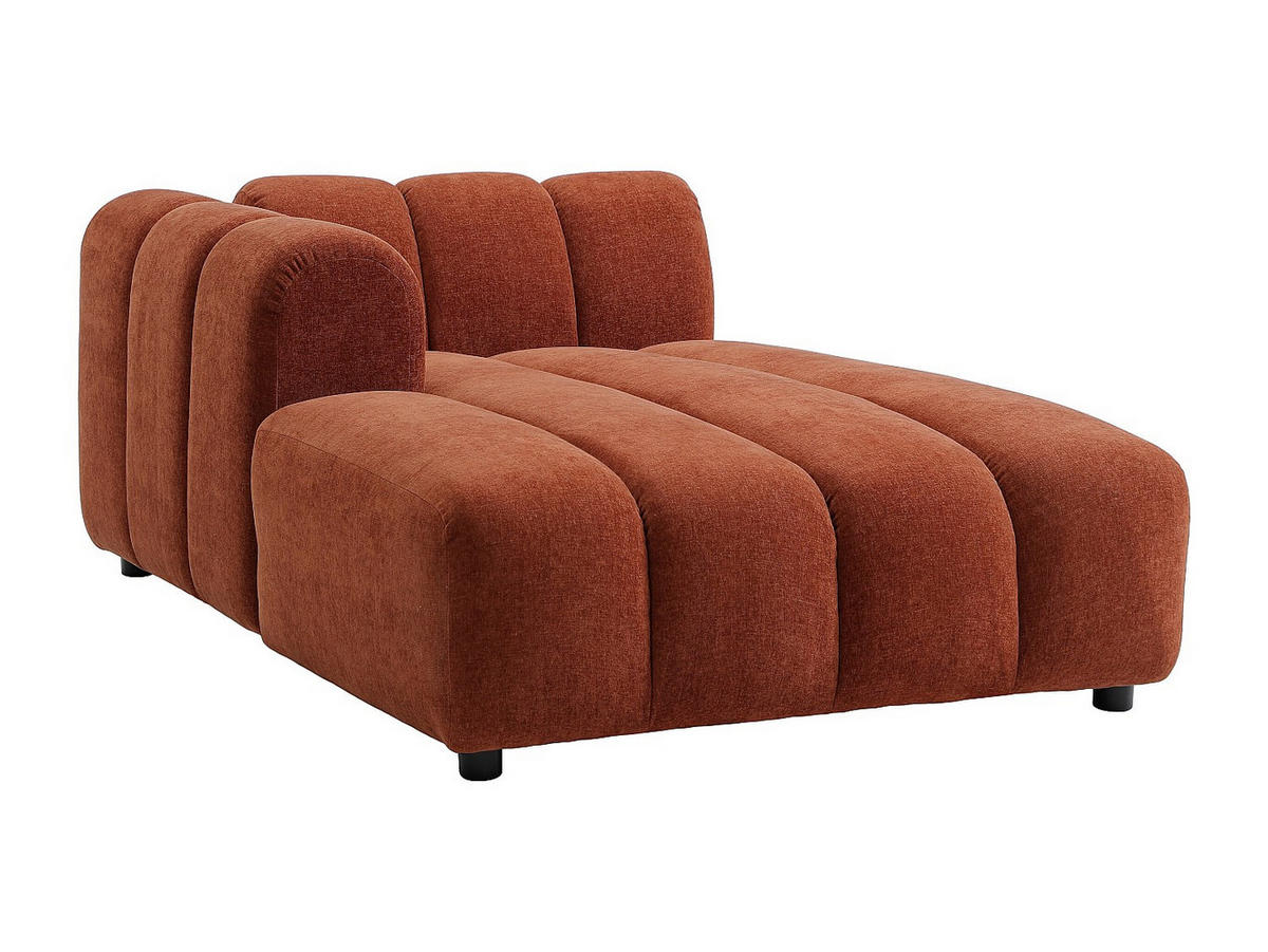 RECAMIERE ohne Schlaffunktion - 1 Person - stoff - terracotta Jutini - Terracotta, Textil (117/72/180cm) - Vente-Unique