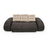 SCHLAFSOFA Okoa 2-Sitzer - Braun Sand - Braun, Textil (160/60/120cm) - COCO Living